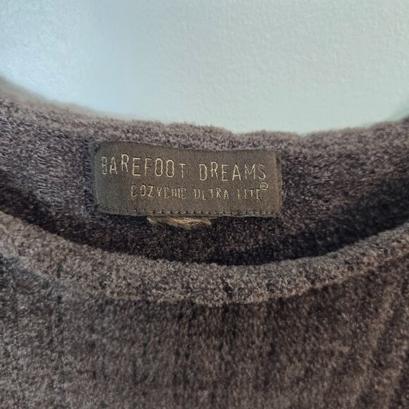 Barefoot Dreams CozyChic Ultra Lite Ribbed Tank Brown Java Medium NWOT - Picture 3 of 9